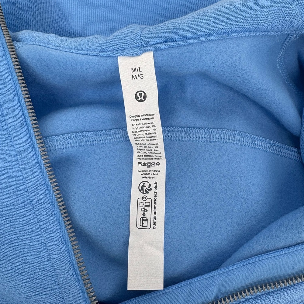 Lululemon Scuba Oversized Half-Zip Hoodie Aero Blue - Picture 10 of 11